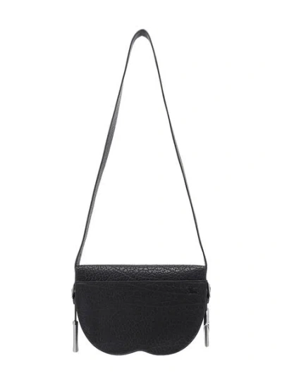 Shop Burberry Luxurious Foldover Top Satchel Handbag In Black For Women