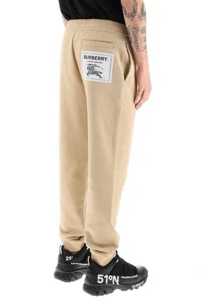 Shop Burberry Men's Designer Beige Cotton Sweatpants With Prorsum Label For Ss23 Collection