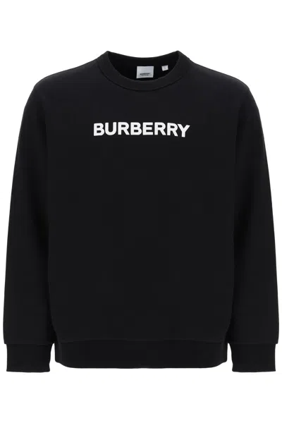 Shop Burberry Men's Puff Logo Sweatshirt In Black For Ss24