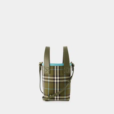 Shop Burberry Mini London Shopper Handbag In Tan