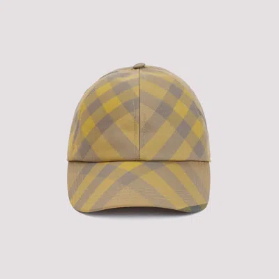 Shop Burberry Nude & Neutrals Check-pattern Baseball Cap For Women In Beige