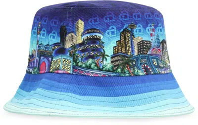 Shop Casablanca Blue All Over Print Bucket Hat For Women
