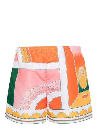Shop Casablanca Summer Court Swim Shorts For Men In Multicolor