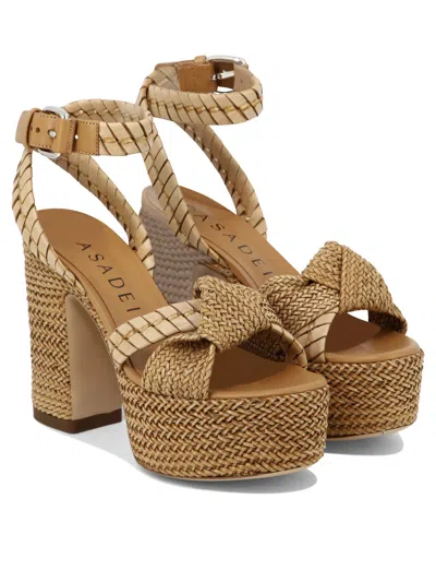 Shop Casadei Beige Leather Sandals For Women In Tan