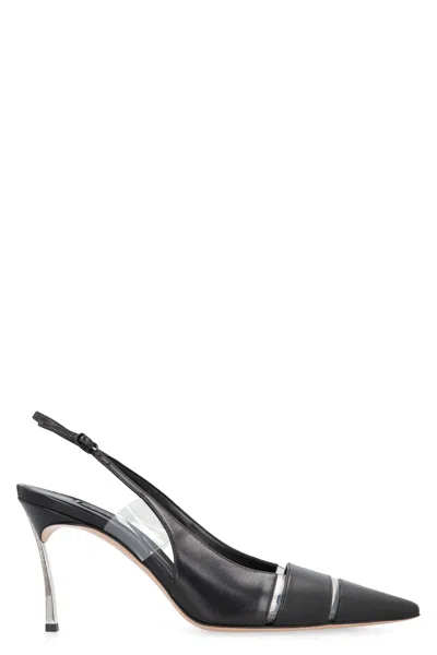 Shop Casadei Elegant Black Slingback Sandals For Women