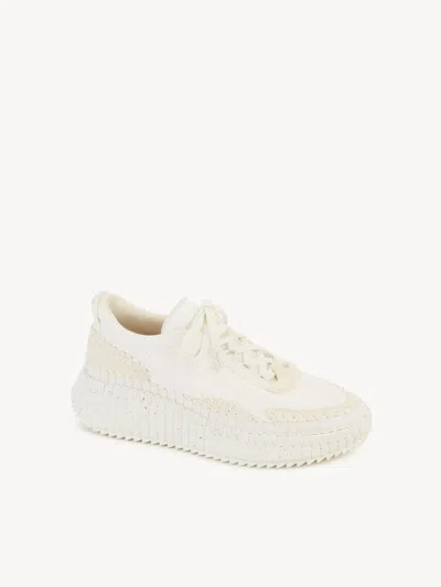 Shop Chloé White Nama Sneakers