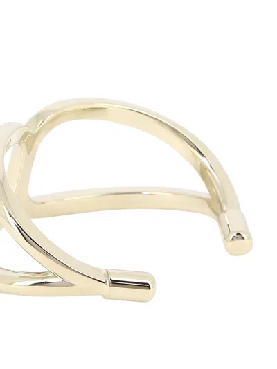 Shop Chloé Elegant Engraved Gold Cuff Bracelet For Women