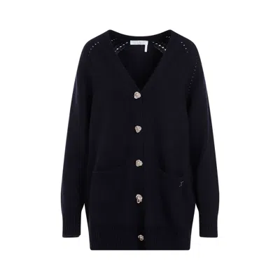 Shop Chloé Luxurious Cashmere Cardigan For Women In Blue