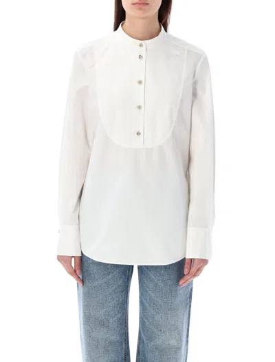 Shop Chloé Women's Tuxedo Shirt In Buttercream For Ss24 Collection
