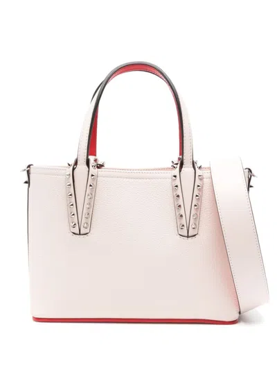 Shop Christian Louboutin Cabata E/w Mini Handbag In Cream