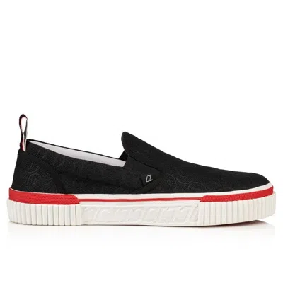 Shop Christian Louboutin Men's Black Slip-on Sneakers For Spring/summer
