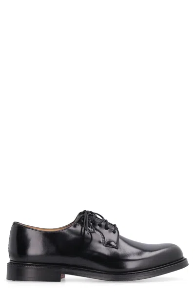 Shop Church's Men's Black Dress Shoes With Hand-stitching And Leather Laces