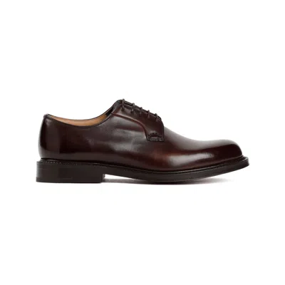 Shop Church's Brown Leather Lace-up Moccasins For Men