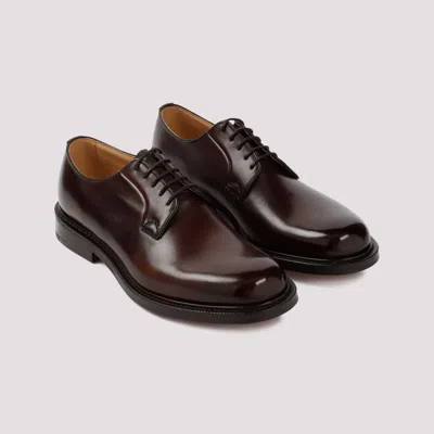 Shop Church's Brown Leather Lace-up Moccasins For Men