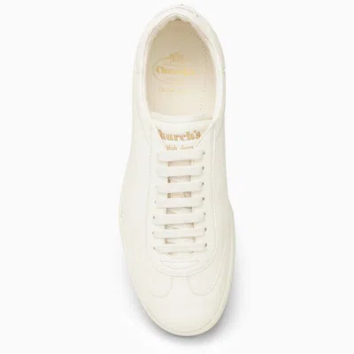 Shop Church's Men's Ivory Leather Trainers For Ss24 In Beige