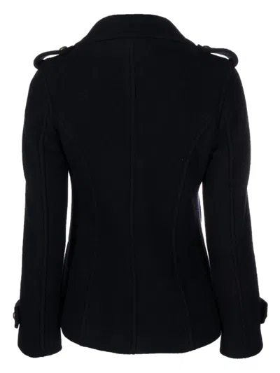 Shop Circolo 1901 Women's Double-breasted Wool Jacket In Midnight Blue