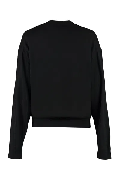 Shop Kenzo Classic Black Crew-neck Wool Sweater For Women By