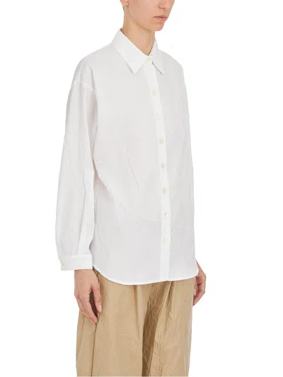 Shop Collection Privèe Shirt Classica Wrinkled In White