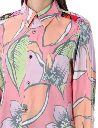 Shop Comme Des Garçons Floral Print Button-down Shirt For Women In Multi