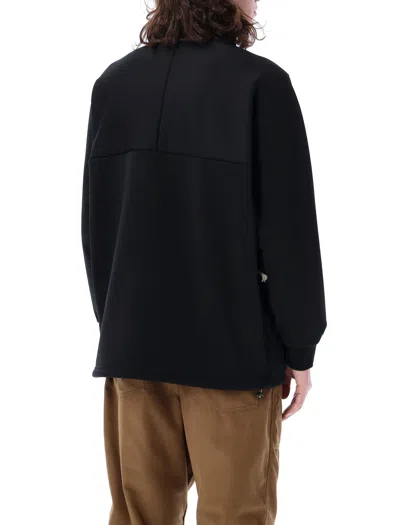 Shop Comme Des Garçons Homme Deux Men's Half-zip Logo Sweatshirt In Black