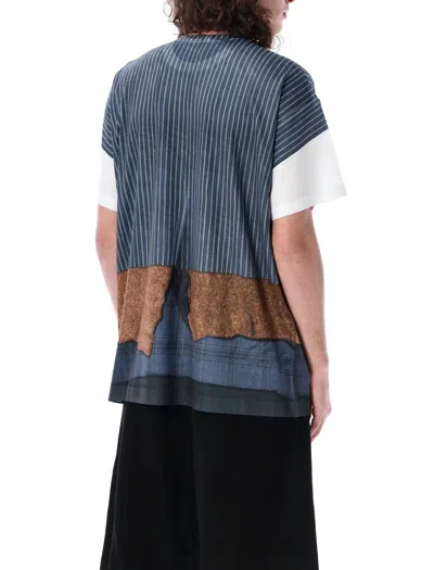 Shop Comme Des Garçons Homme Deux Men's Multicolor Knit Vest Print T-shirt For Ss24