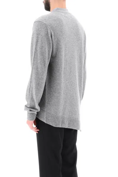 Shop Comme Des Garçons Shirt Men's Grey Knit Sweater For Fw23