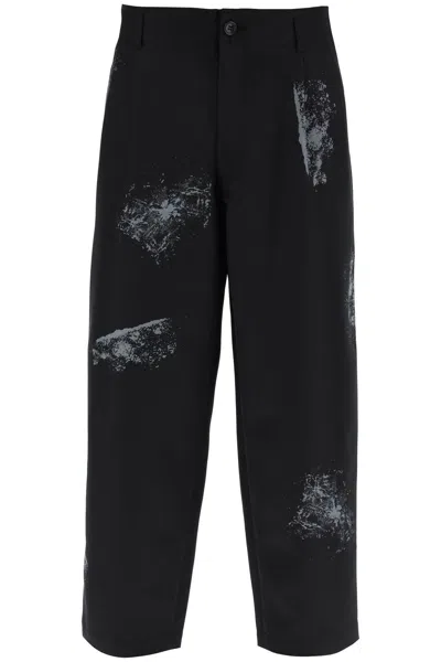 Shop Comme Des Garçons Shirt Men's Technical Twill Trousers For Ss24 In Black