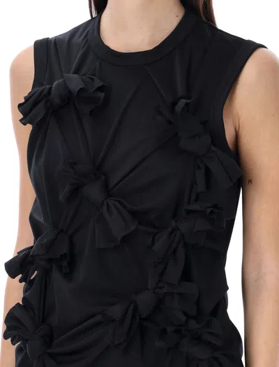 Shop Comme Des Garçons Sleek And Chic: Black Ribbons Top For Women