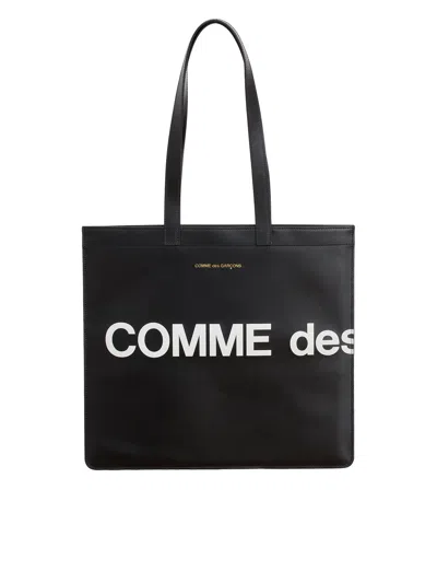 Shop Comme Des Garçons Tote Handbag Handbag Logo In Black