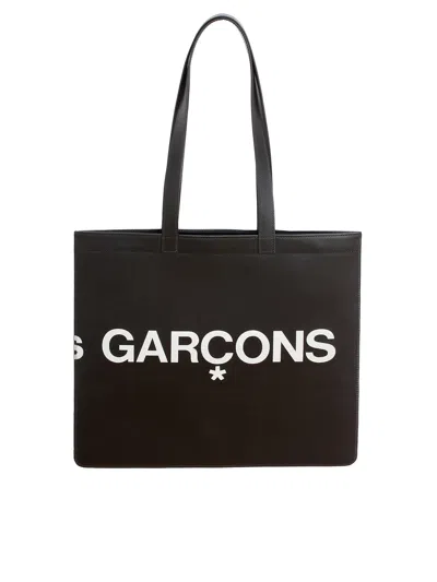 Shop Comme Des Garçons Tote Handbag Handbag Logo In Black