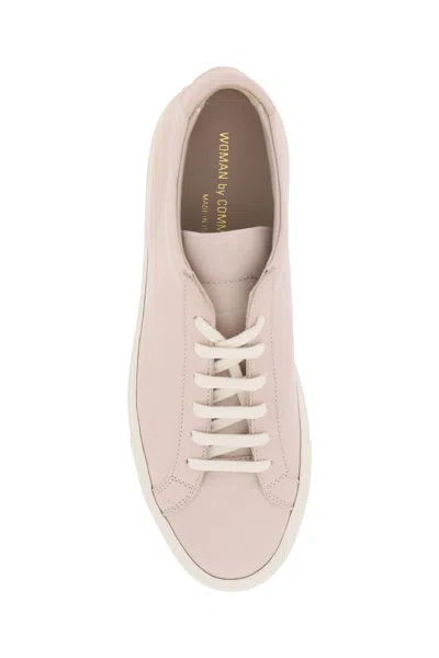 Shop Common Projects Light Blue Leather Sneakers For Women In Pink