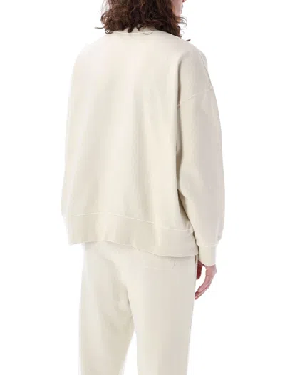 Shop Palm Angels Men's Cotton Seasonal Logo Sweatshirt In White