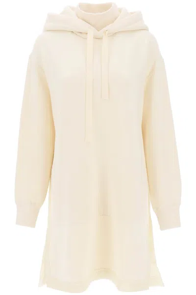Shop Jil Sander Cozy Wool-cotton Maxi Hoodie For Women By  In White