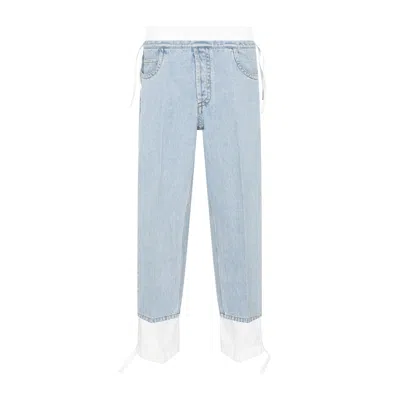 Shop Craig Green Cropped Jeans In Blue