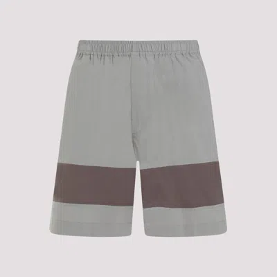 Shop Craig Green Men's Grey Cotton Barrel Shorts For Ss24