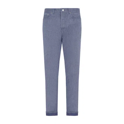 Shop Dior Slim Fit Blue Cotton Jeans For Men From Fw22 Collection