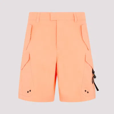 Dior Designer Cotton Shorts In Yellow And Orange For Men In Yellow