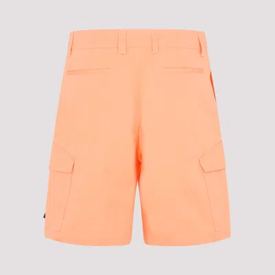 Dior Designer Cotton Shorts In Yellow And Orange For Men In Yellow