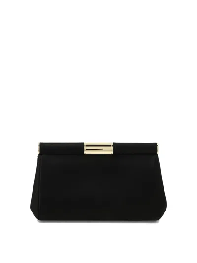Shop Dolce & Gabbana Black Floral Print Shoulder Bag For Women