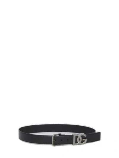 Shop Dolce & Gabbana Classic Black Leather Belt For Men