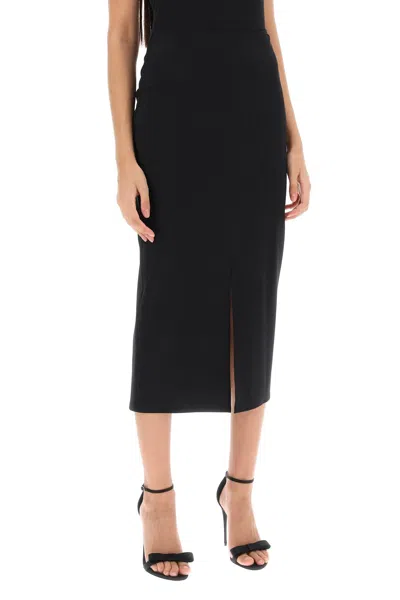 Shop Dolce & Gabbana Elegant Milan-stitch Pencil Skirt For Women In Black