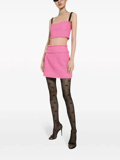 Shop Dolce & Gabbana Fuchsia Mini Skirt For Women In Rosa2