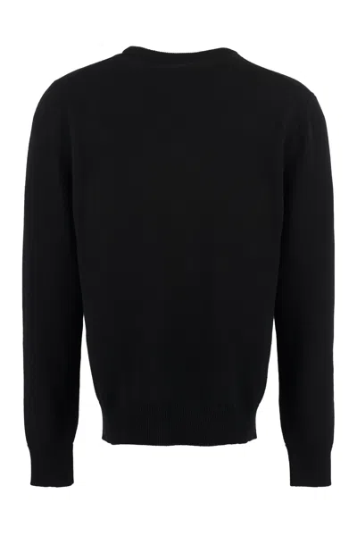 Shop Dolce & Gabbana Luxurious Black Wool And Cashmere Sweater For Men
