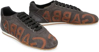 Shop Dolce & Gabbana Men's Perforated Leather Sneakers From Re-edition Collection In Multicolor