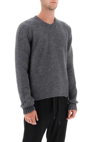 Shop Dolce & Gabbana Men's Grey Wool And Alpaca Sweater For Fall/winter 2024
