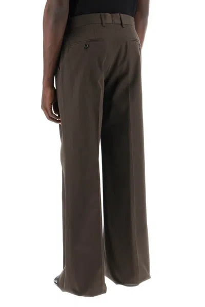 Shop Dolce & Gabbana Men's Tailored Cotton Trousers In Brown