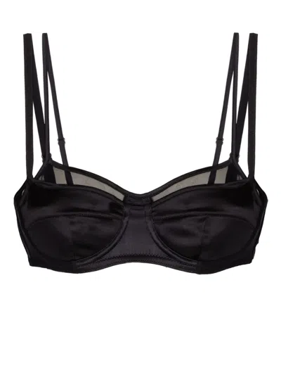 Shop Dolce & Gabbana Panelled Black Balconette Bra For Women