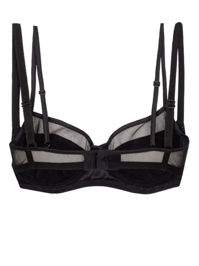 Shop Dolce & Gabbana Panelled Black Balconette Bra For Women