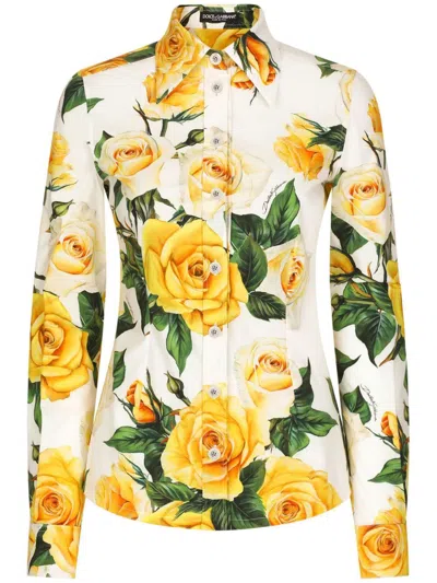 Shop Dolce & Gabbana Ss24 Women's Ha3vo Cotton-elastane Shirt