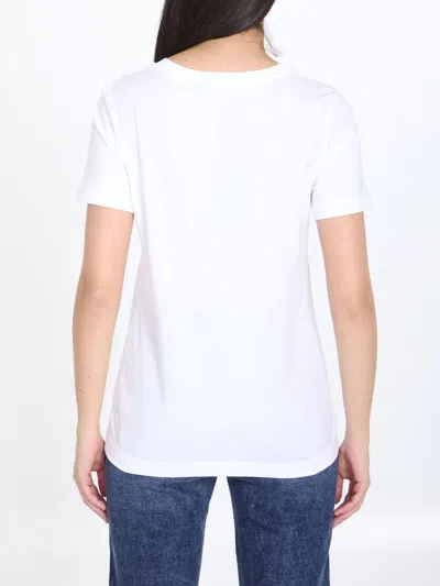 Shop Dolce & Gabbana White Lace Logo T-shirt For Women